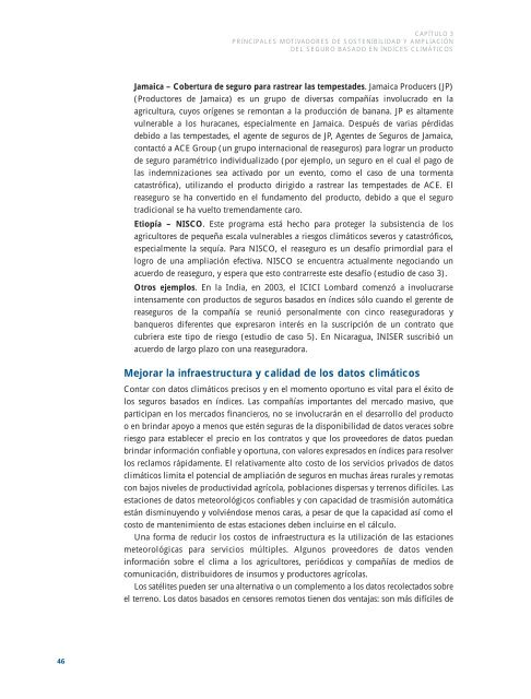 Ampliación y sostenibilidad de seguros basados en índices - IFAD