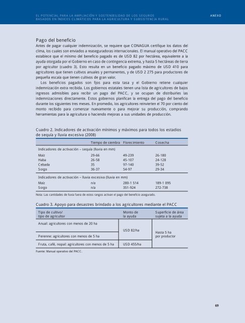 Ampliación y sostenibilidad de seguros basados en índices - IFAD