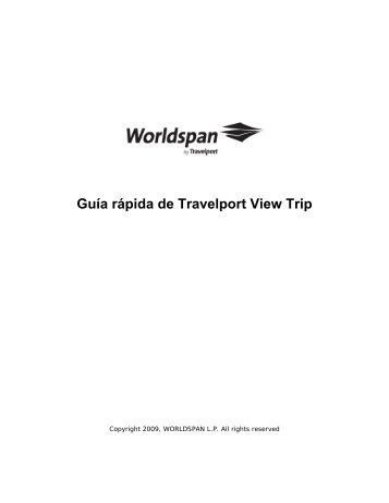 Guía rápida de Travelport View Trip - Global Learning Center