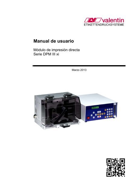 Manual de usuario - Serie DPM III xi - Carl Valentin GmbH