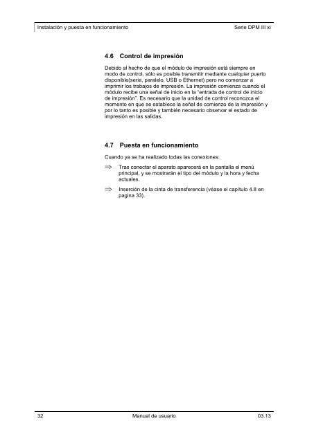 Manual de usuario - Serie DPM III xi - Carl Valentin GmbH