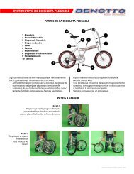 INSTRUCTIVO DE BICICLETA PLEGABLE - Benotto México