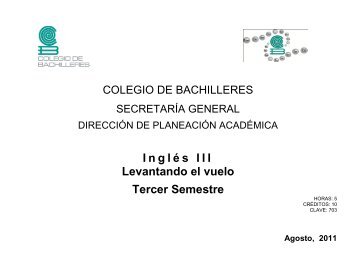 Inglés III - Colegio de Bachilleres