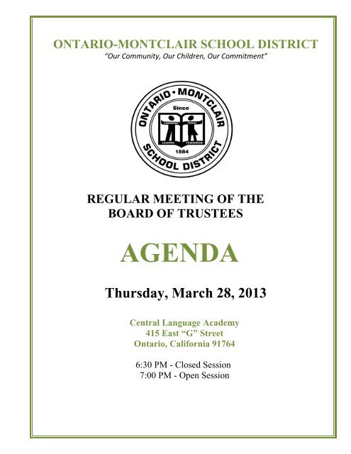 agenda-ontario-montclair-school-district