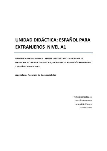 UNIDAD DIDÁCTICA recursos - Universidad de Salamanca