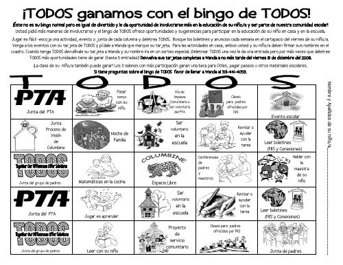 TODOS bingo - Bvsd