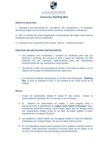 Descargar Bases de Participación - COLEGIO MAYOR