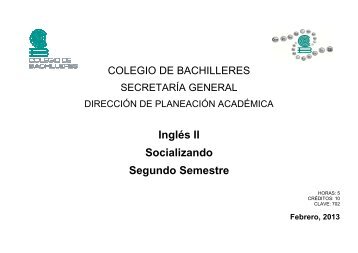 Inglés II - Colegio de Bachilleres