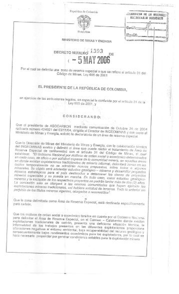 Decreto 1393 de 5 de mayo de 2006.pdf - Ministerio de Minas y ...