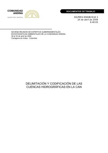 delimitación y codificación de las cuencas hidrográficas en la can