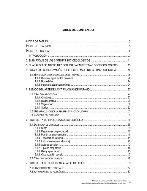 definición de criterios para la delimitación de páramos del pais