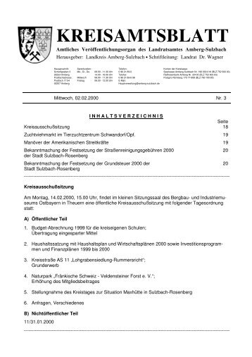 KREISAMTSBLATT - Landkreis Amberg-Sulzbach