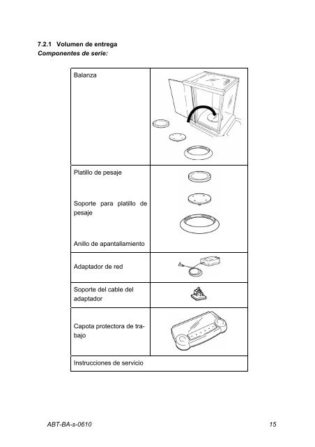 Manual de instrucciones Balanza analítica - Almacen de Balanzas