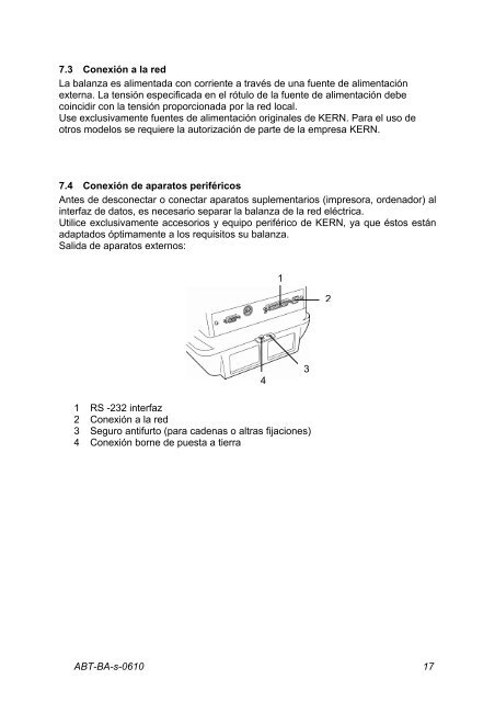 Manual de instrucciones Balanza analítica - Almacen de Balanzas