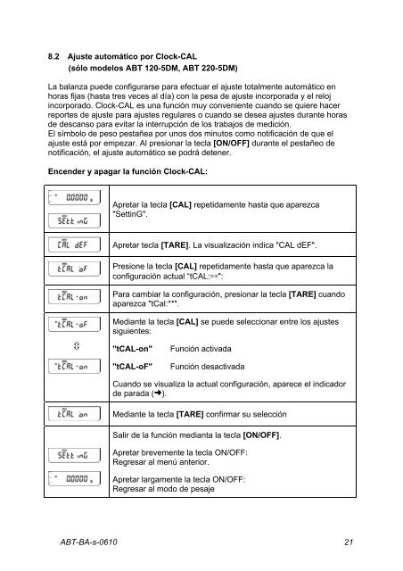 Manual de instrucciones Balanza analítica - Almacen de Balanzas