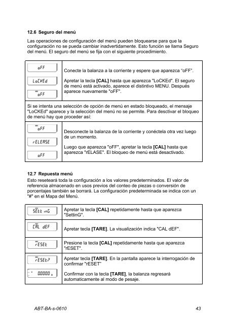 Manual de instrucciones Balanza analítica - Almacen de Balanzas