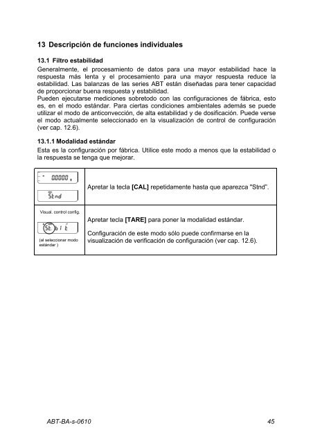 Manual de instrucciones Balanza analítica - Almacen de Balanzas