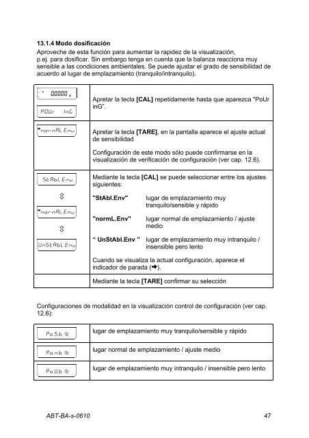 Manual de instrucciones Balanza analítica - Almacen de Balanzas