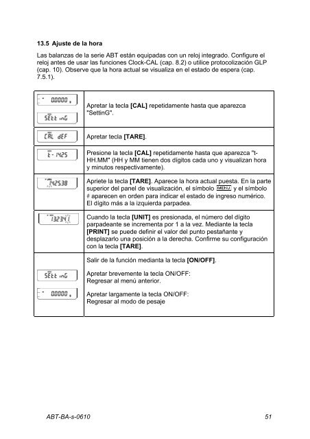 Manual de instrucciones Balanza analítica - Almacen de Balanzas