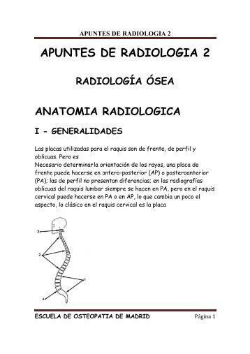 APUNTES DE RADIOLOGIA 2 - Aula virtual - Escuela de Osteopatia ...