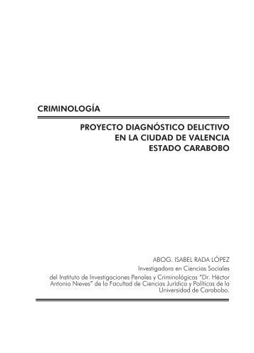 criminología proyecto diagnóstico delictivo en la ciudad de valencia ...