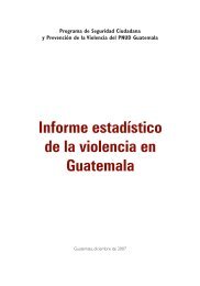 Informe estadístico de la violencia en Guatemala - PNUD