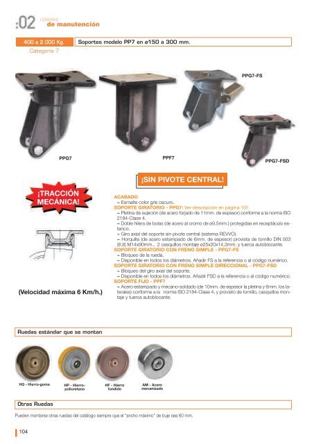 Ruedas Gayner - Sercomac, Suministros industriales y de ferretería ...