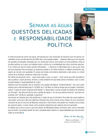 questões delicadas e responsabilidade política - Área Metropolitana ...