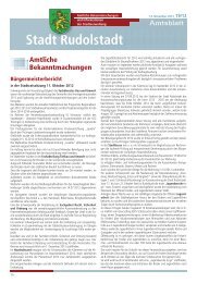 Amtsblatt 19/2012 vom 14. November 2012 - Rudolstadt