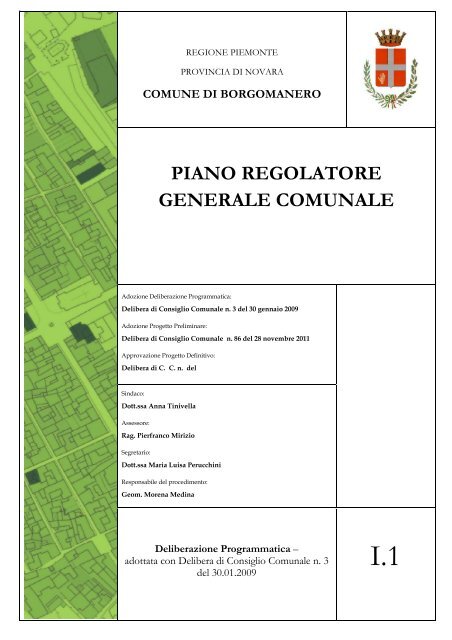 I.1 Delibera Programmatica - Comune di Borgomanero