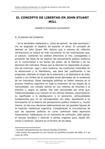 El concepto de libertad en John Stuart Mill - Facultad de Derecho