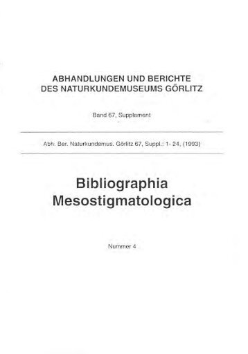 Bibliographia Mesostigmatologica - Senckenberg