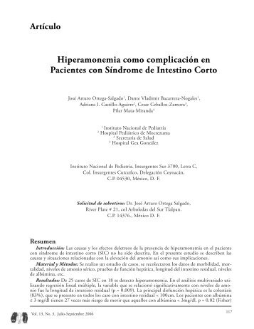 Hiperamonemia como complicación en Pacientes ... - edigraphic.com
