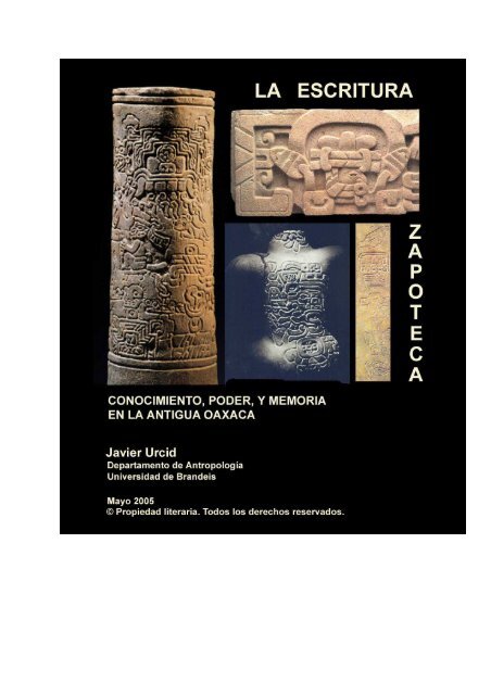 La Escritura Zapoteca Por Javier Urcid Texto Famsi