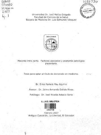 .UdM i) - Biblioteca - Universidad Dr. José Matías Delgado