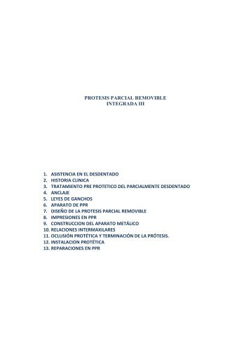 protesis parcial removible integrada iii 1. asistencia en el ...