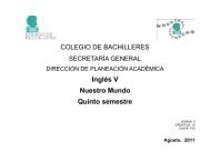 Inglés V Nuestro Mundo Quinto semestre - Colegio de Bachilleres