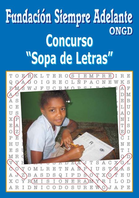 Libro sopas de letras 2012 - Fundación Siempre Adelante