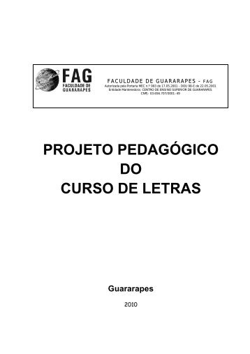 PROJETO PEDAGÓGICO DO CURSO DE LETRAS - Uniesp