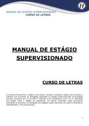 Manual de Estágio do Curso de Letras - UniÍtalo