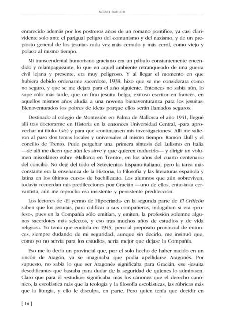 I. Actas del I Congreso Internacional "Baltasar Gracián: pensamiento