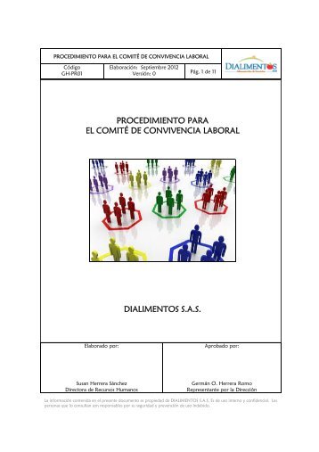 Pto Comite de Convivencia V0.pdf - Dialimentos SAS