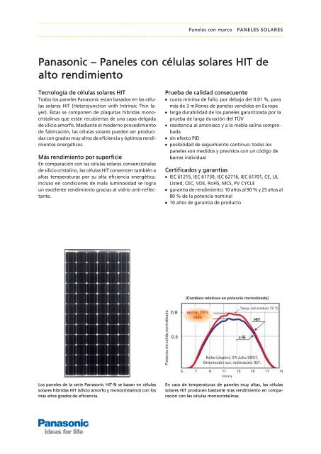Panasonic – Paneles con células solares HIT de alto ... - Tritec