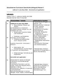 Schulinternes Curriculum Geschichte (bilingual) Klasse 11