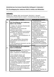 Schulinternes Curriculum Geschichte (bilingual) Klasse 11