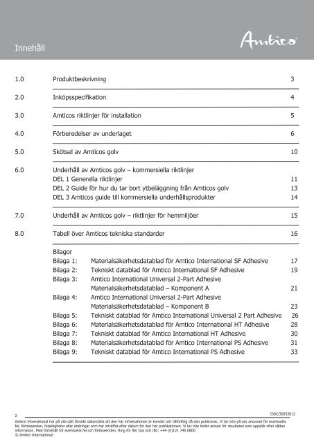 Teknisk handbok - Amtico