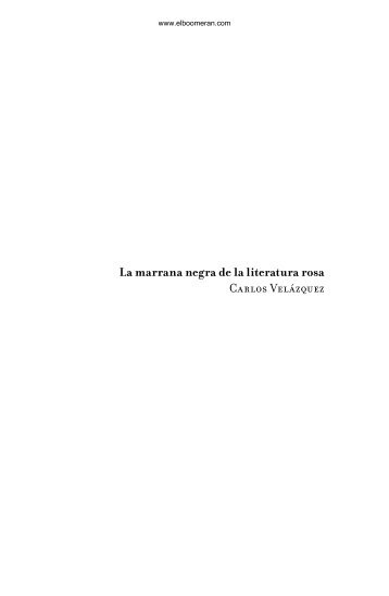 La marrana negra de la literatura rosa CARlOs VEláZQUEZ