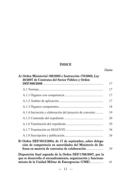 Convenios de colaboración en el ámbito del Ministerio de Defensa