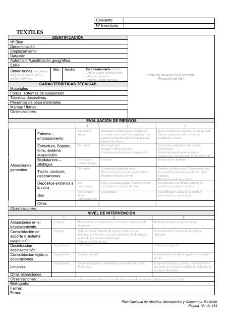 plan nacional de abadías, monasterios y conventos - Instituto del ...