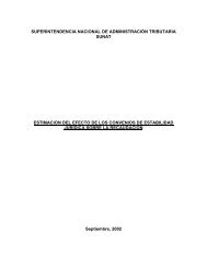Informe sobre Convenios de Estabilidad Jurídica - Sunat